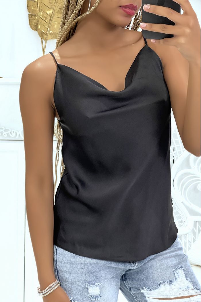 Raising Your Expectations Beaded Strap Satin Tank Top, 51% OFF