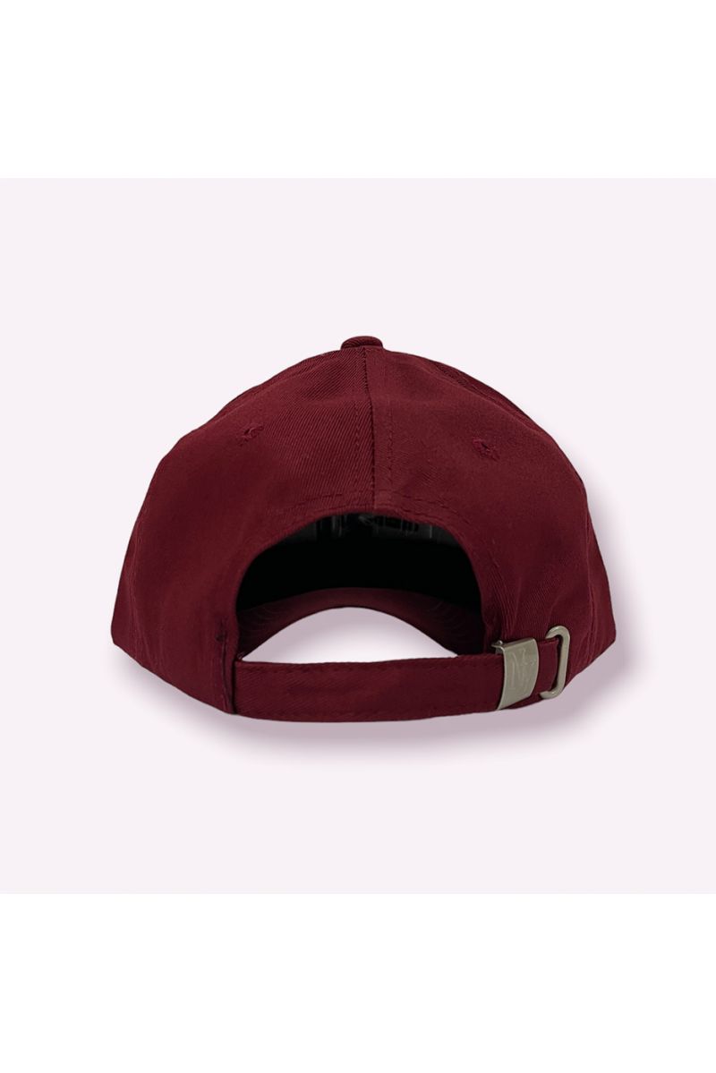 NY New York burgundy cap in a very trendy solid color essential of the season - 6