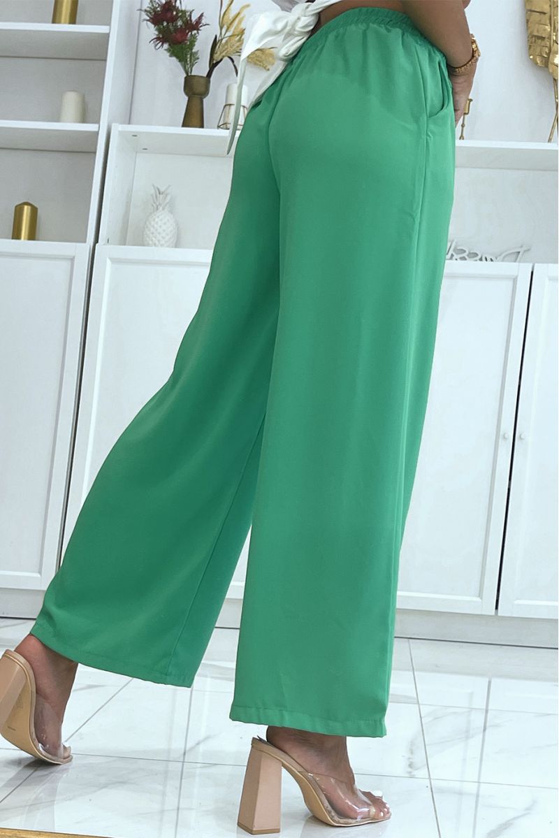 Light and comfortable green palazzo pants - 3