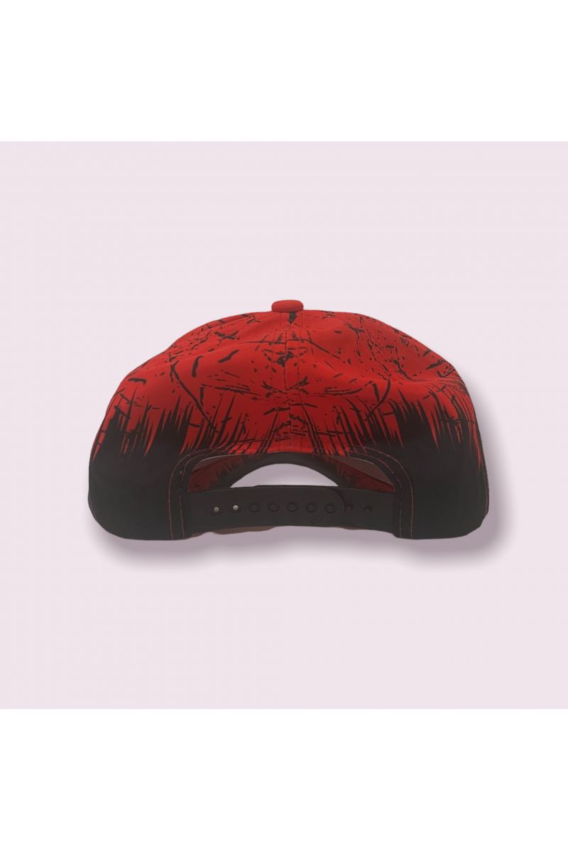 Black and red New York cap with small spots of hyper original paint - 5