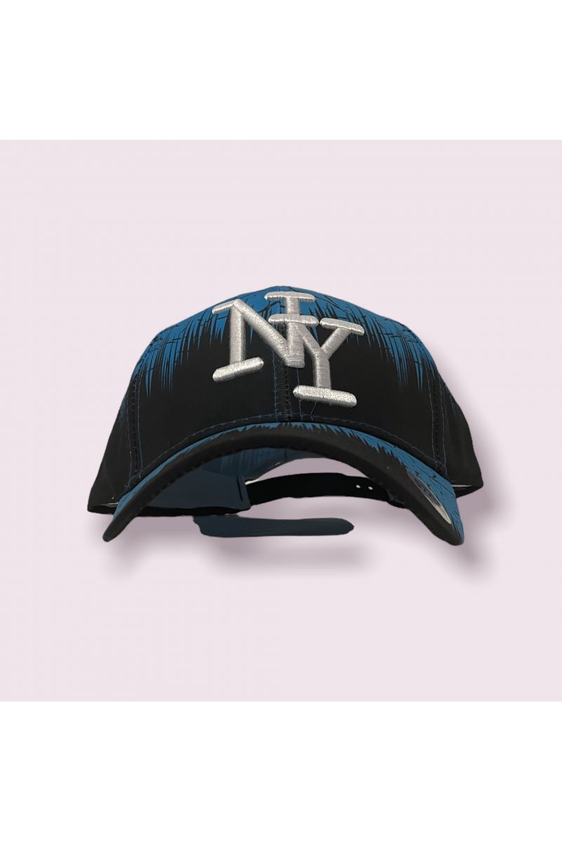 Black and blue New York cap with small spots of hyper original paint - 1