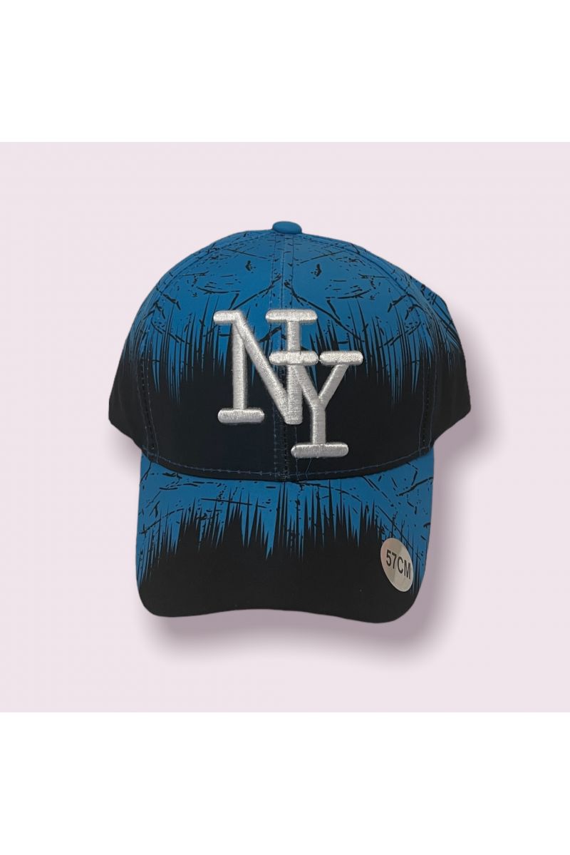 Black and blue New York cap with small spots of hyper original paint - 5