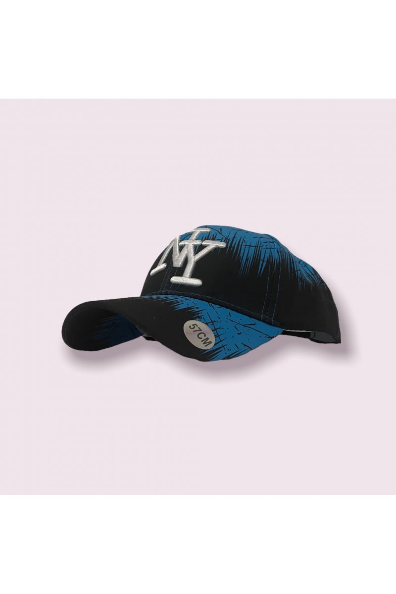 Black and blue New York cap with small spots of hyper original paint - 8