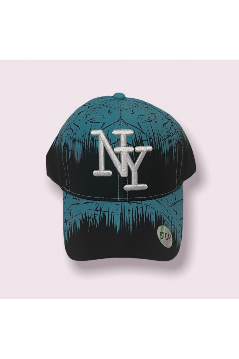 Black and green New York cap with small spots of hyper original paint - 2