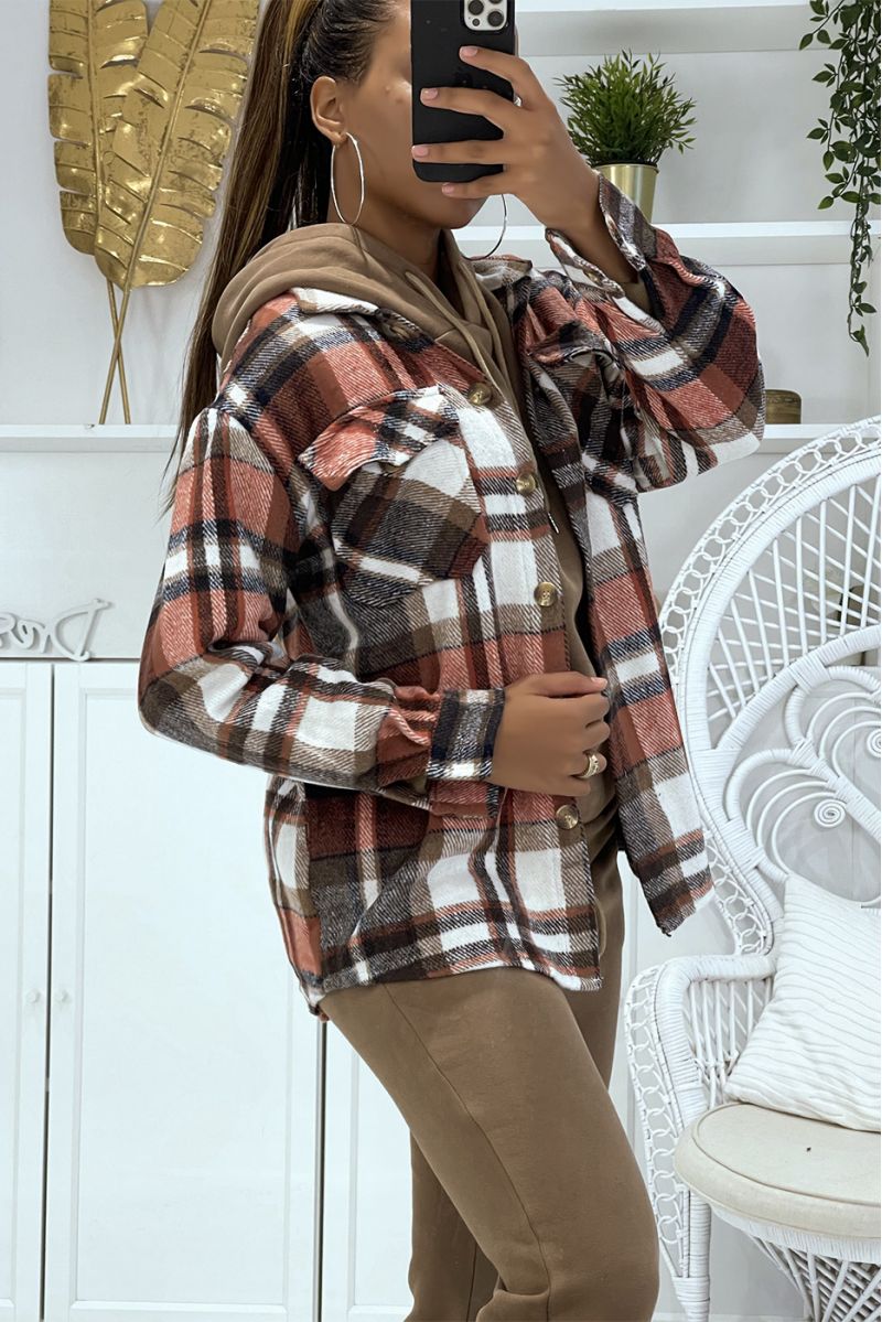 Bruine 3-delige warme en comfortabele joggingset en super trendy oversized shirt - 8