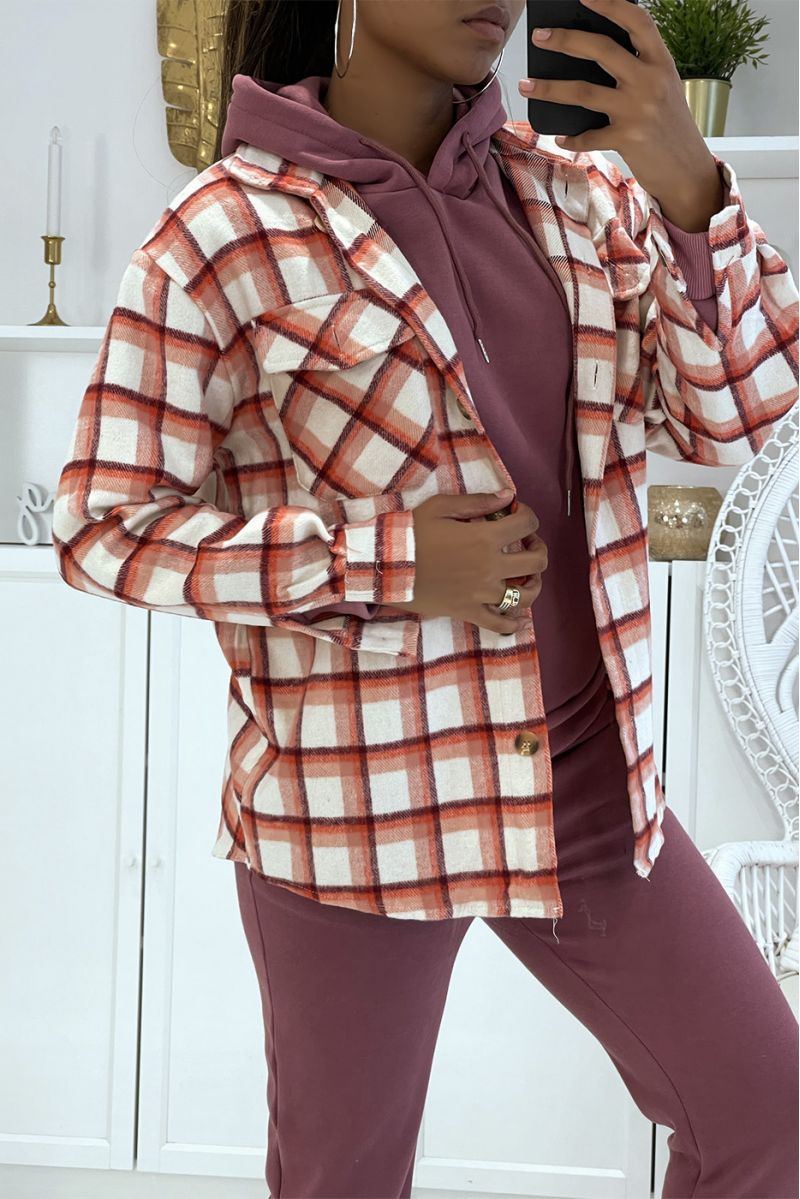 Burgundy 3-piece warm and comfortable jogging set and super trendy oversized shirt - 4