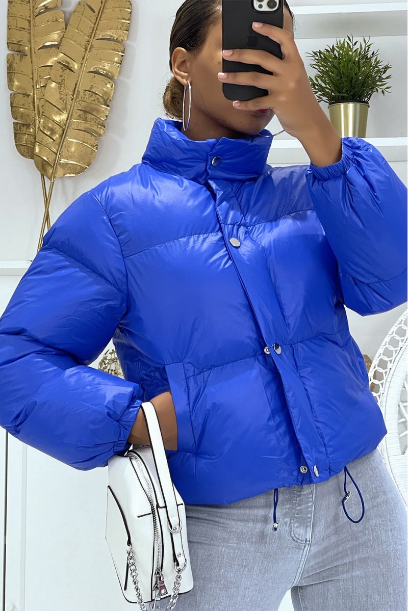 Royal short down jacket with long sleeves and high collar in a super trendy color perfect for winter - 5