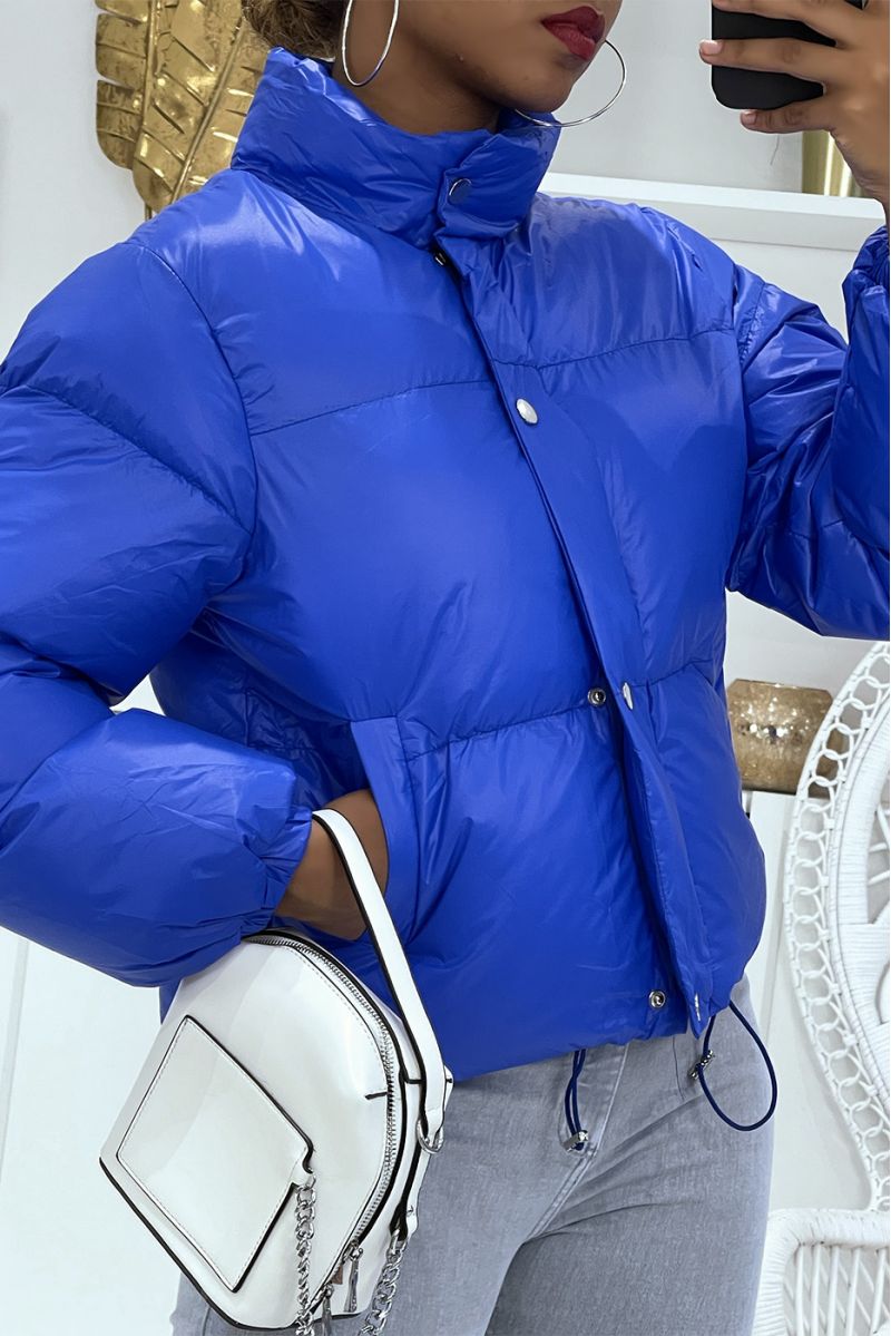Royal short down jacket with long sleeves and high collar in a super trendy color perfect for winter - 6