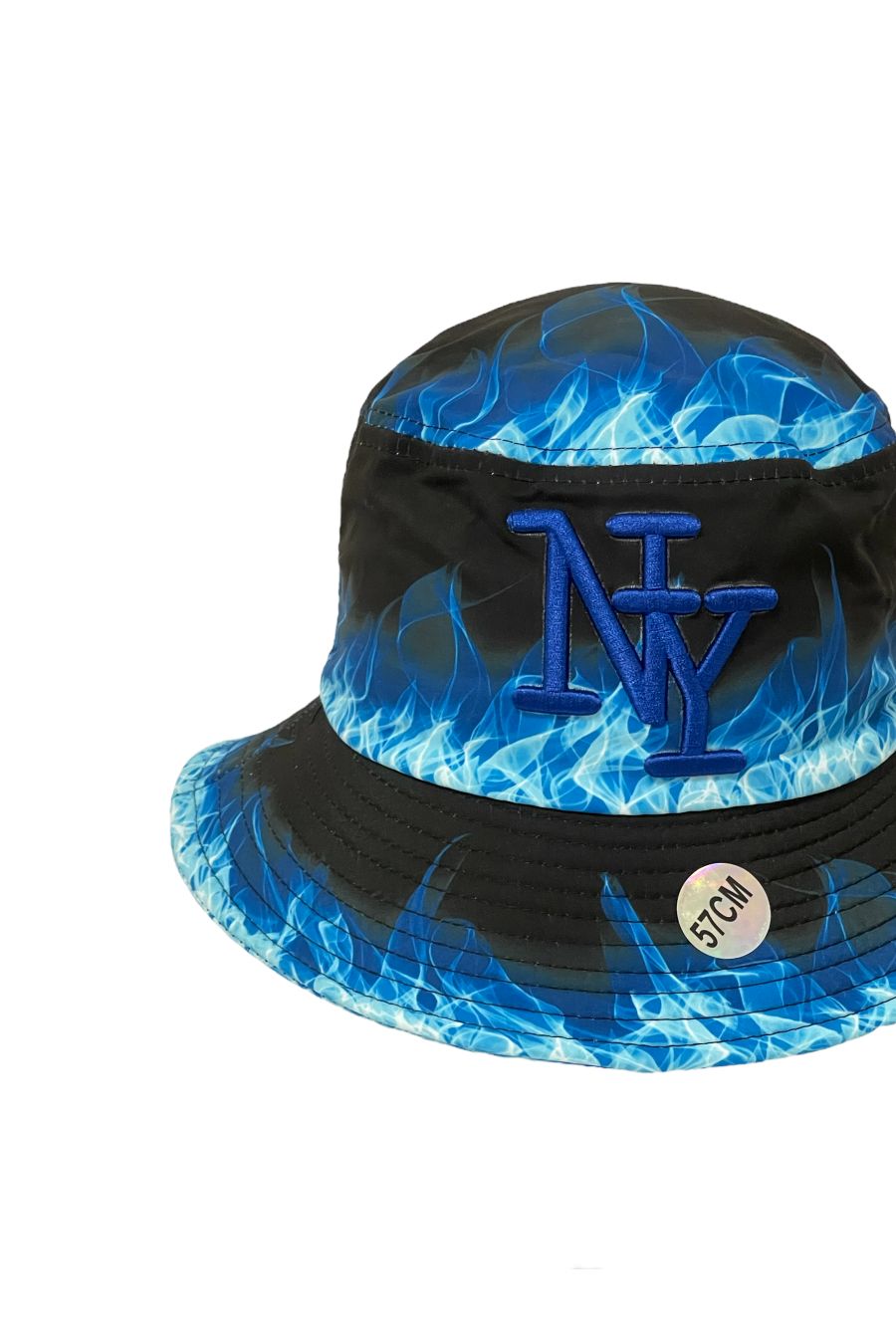 Joli bob noir à imprimé flamme bleu tie and dye indispensable de l'été - 1