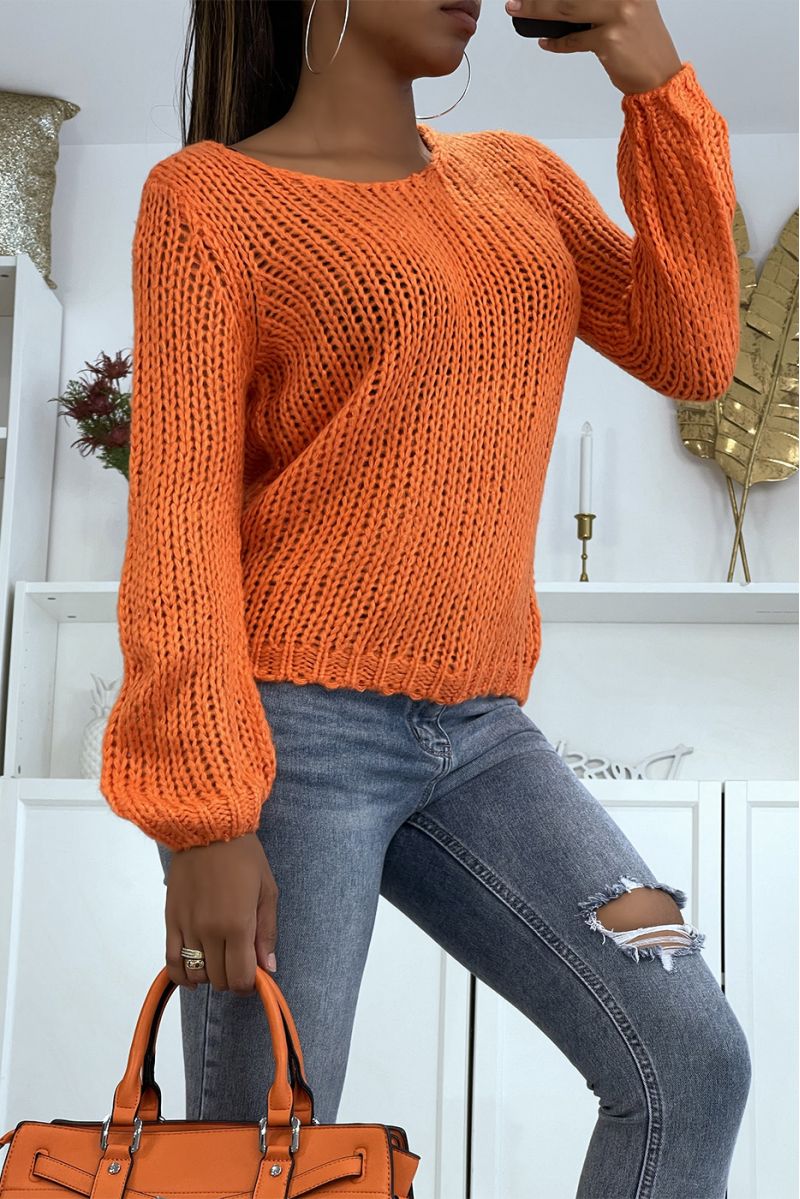Big orange sweater, very pleasant to wear - 5