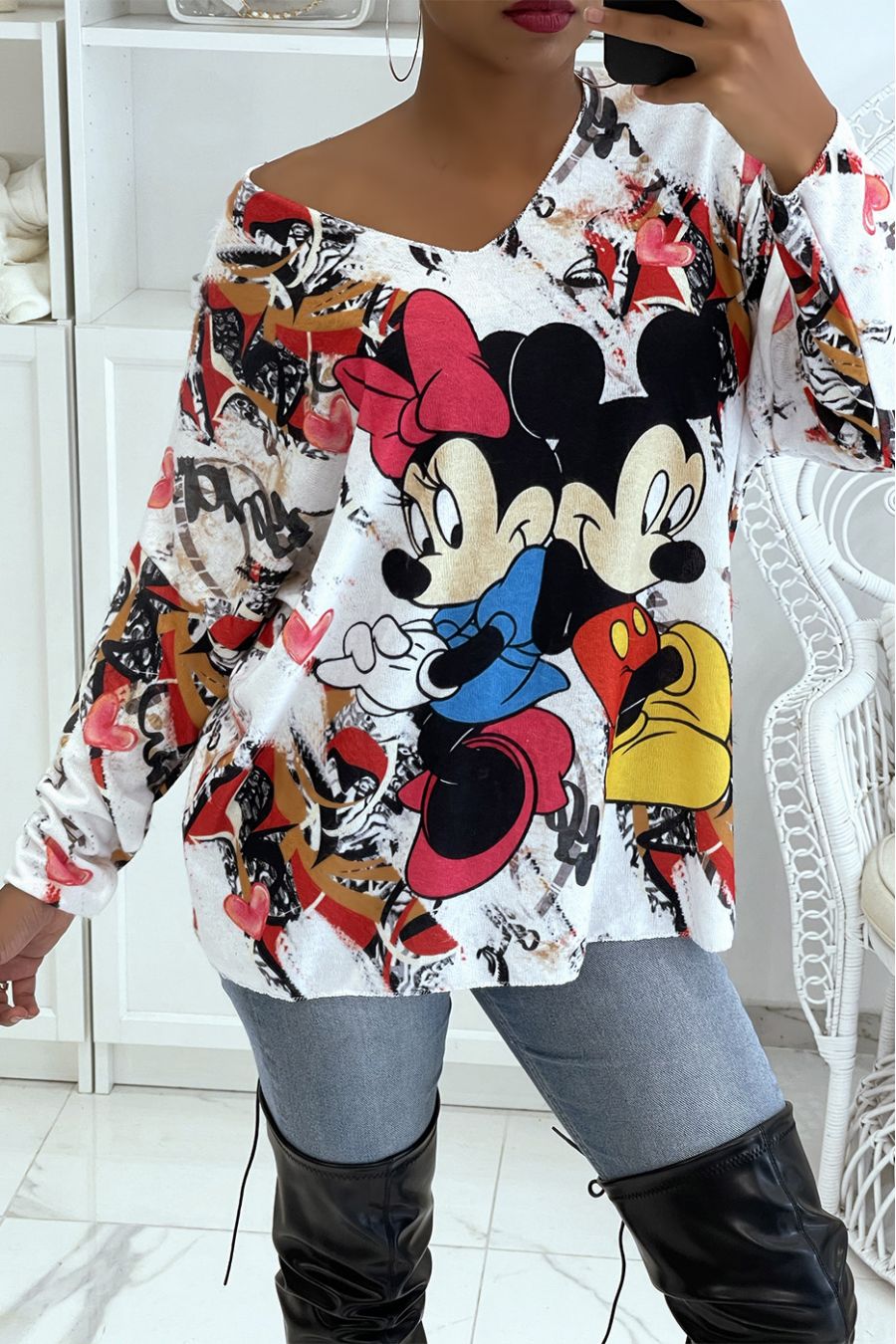 Pull mickey fashion et minnie