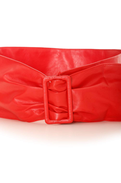 Brede rode riem van imitatieleer. Toebehoren CE517 - 3
