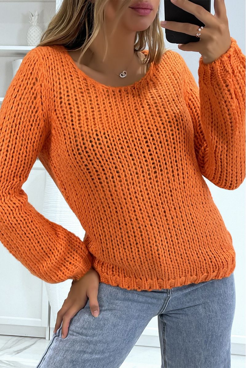 Big orange sweater, very pleasant to wear - 2