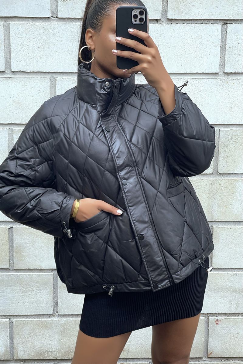 manteau ajusté noir femme