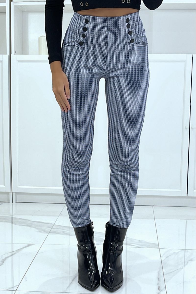 Royal houndstooth trousers with 8 buttons and pockets - 1