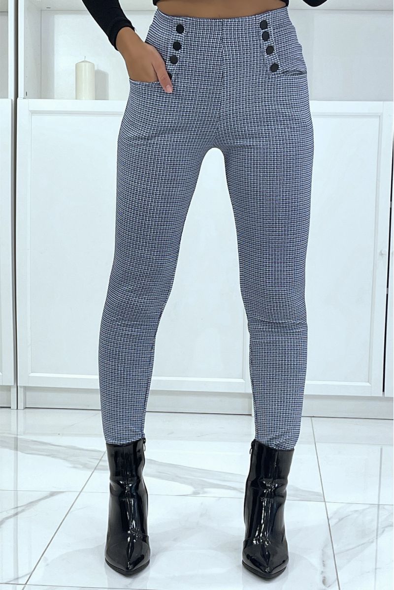 Royal houndstooth trousers with 8 buttons and pockets - 2