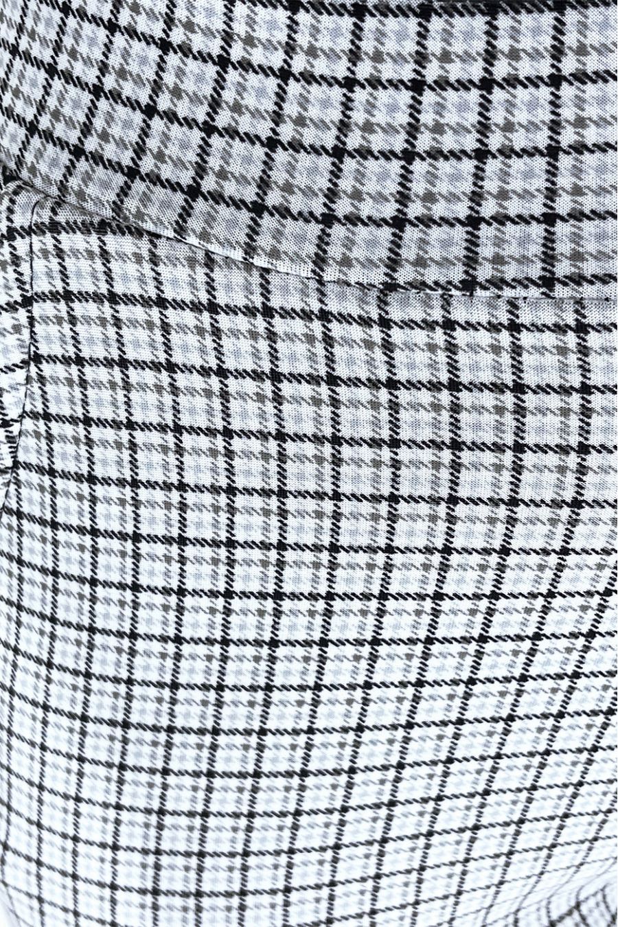 White slim pants with pockets and pretty houndstooth pattern - 4