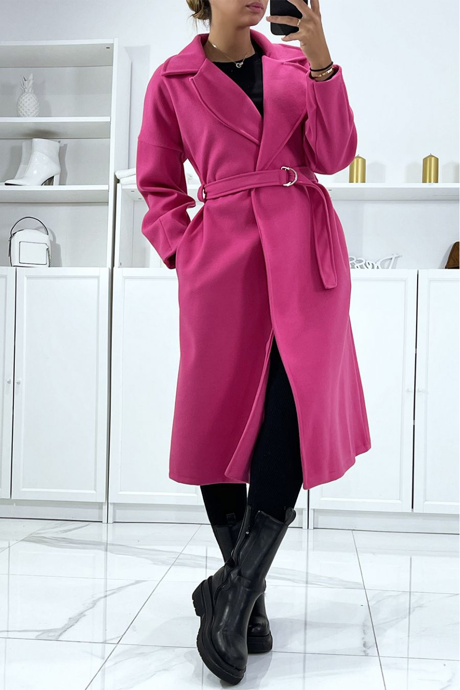 Fuschia coat hotsell