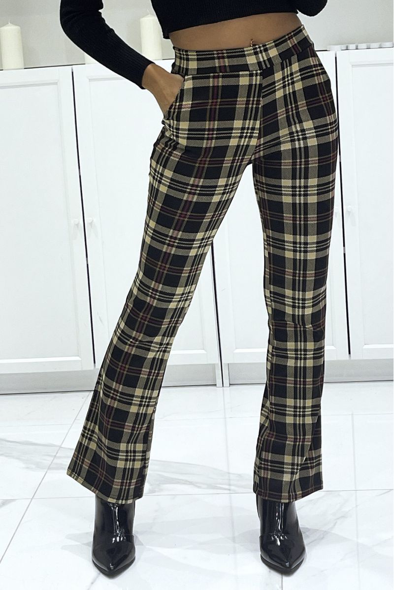 Plum stripe pants with eph leg - 2