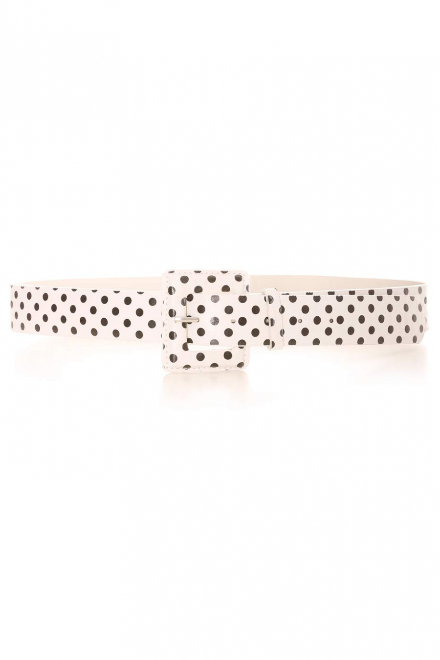 Witte riem met zwarte stippen. Toebehoren BG-1002 - 3