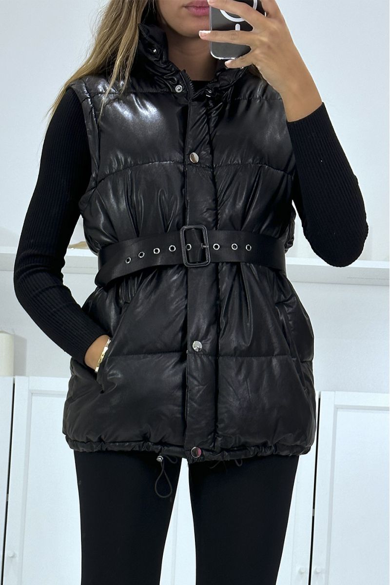Superb black quilted down jacket 4 in 1 - 3