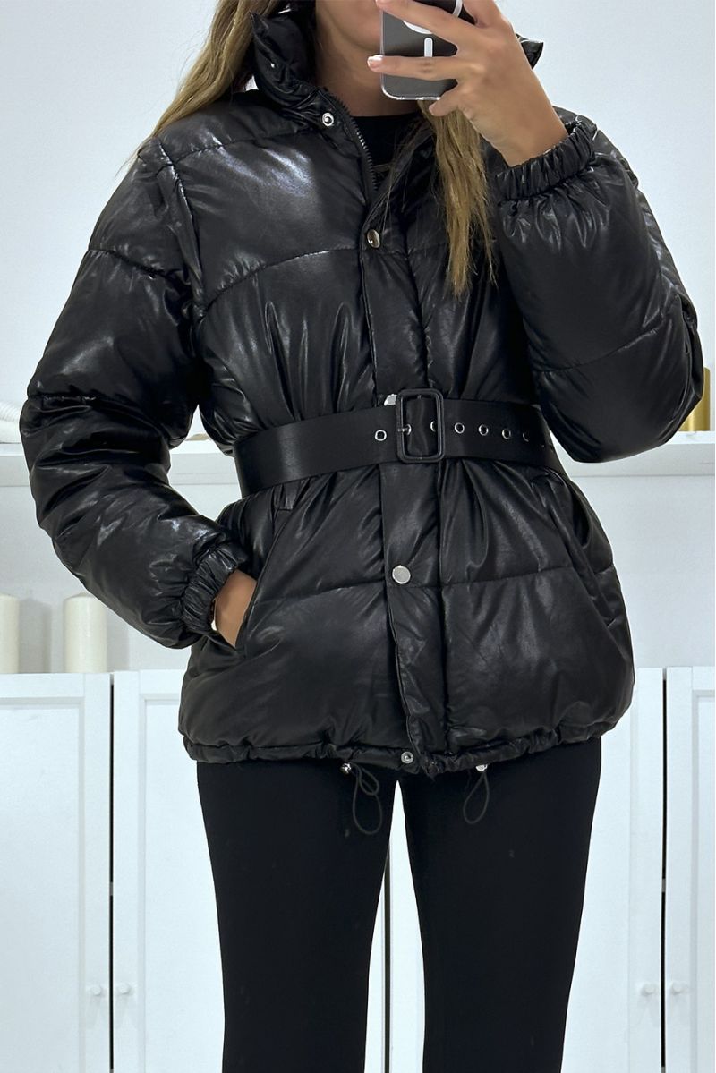 Superb black quilted down jacket 4 in 1 - 4