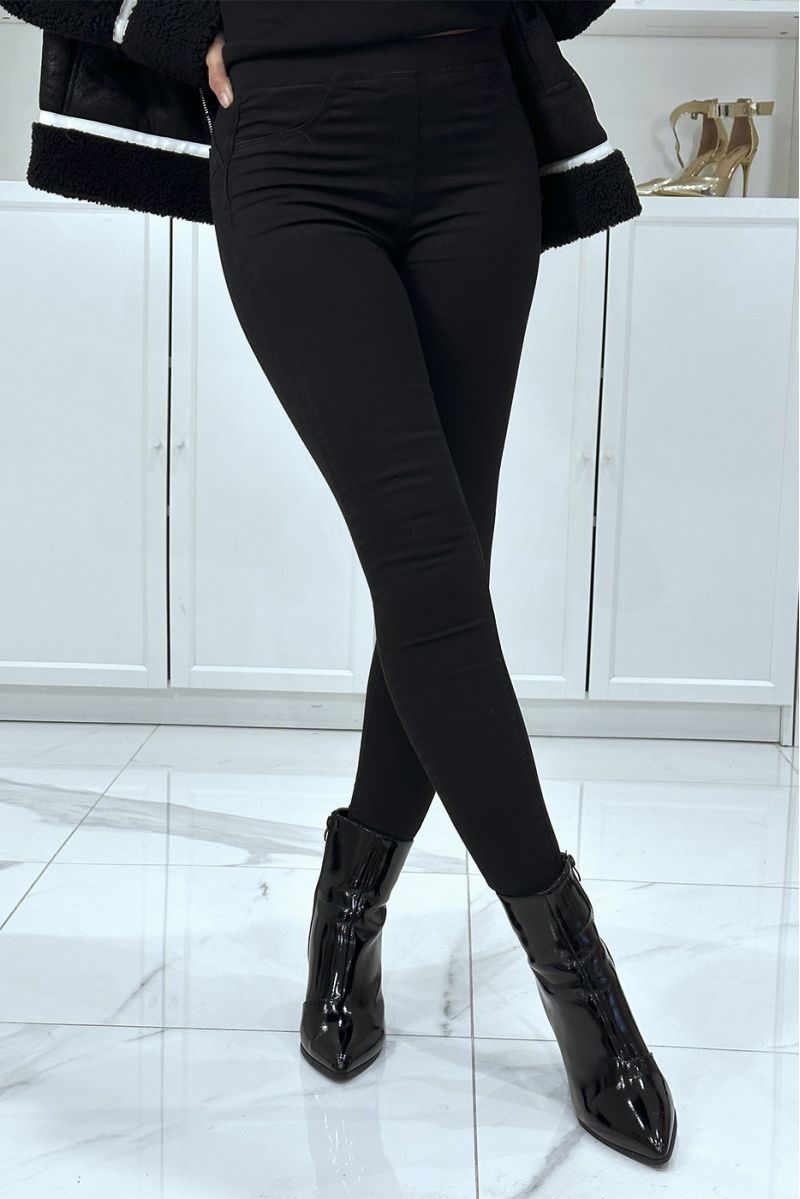 Zwarte stretch slim jeans met zakken zonder sluiting - 2