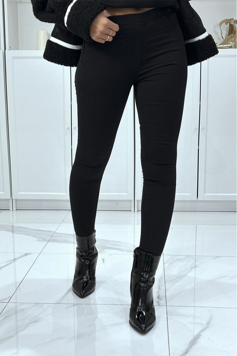 Zwarte stretch slim jeans met zakken zonder sluiting - 3