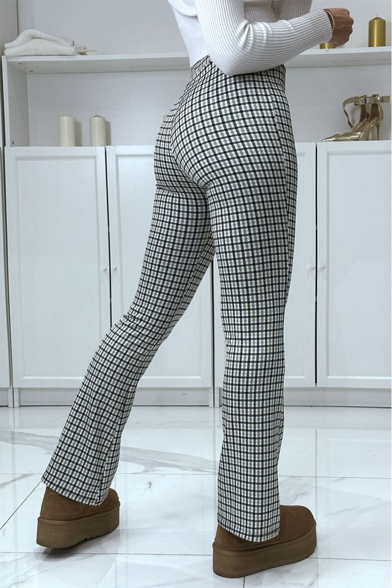 Pantalon canard motif carreaux patte d'eph - 3