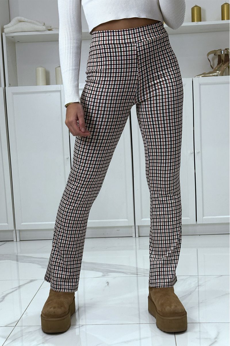 Beige trousers with eph leg check pattern - 2