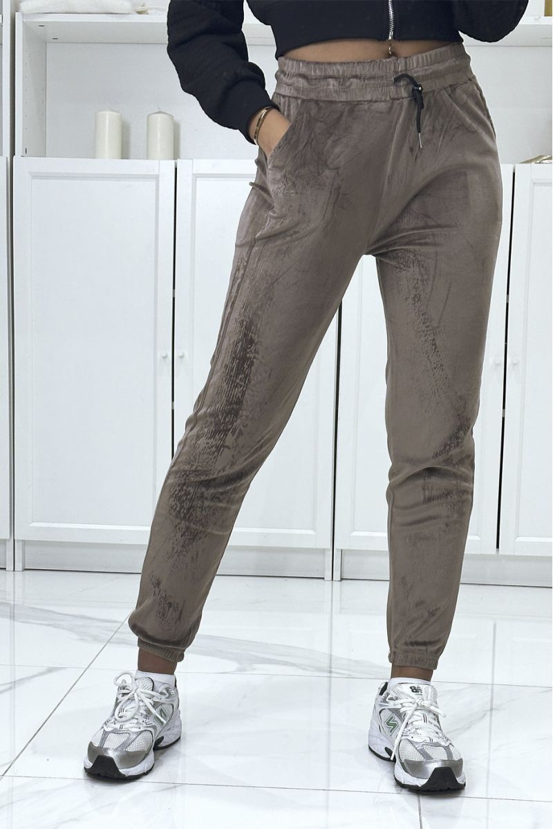 Womens taupe joggers hot sale