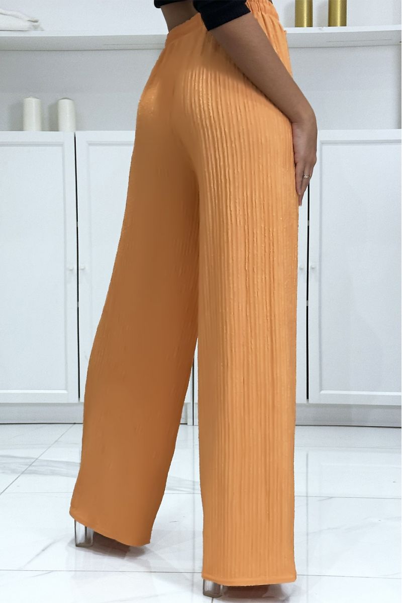 Trendy and chic coral palazzo pants - 1