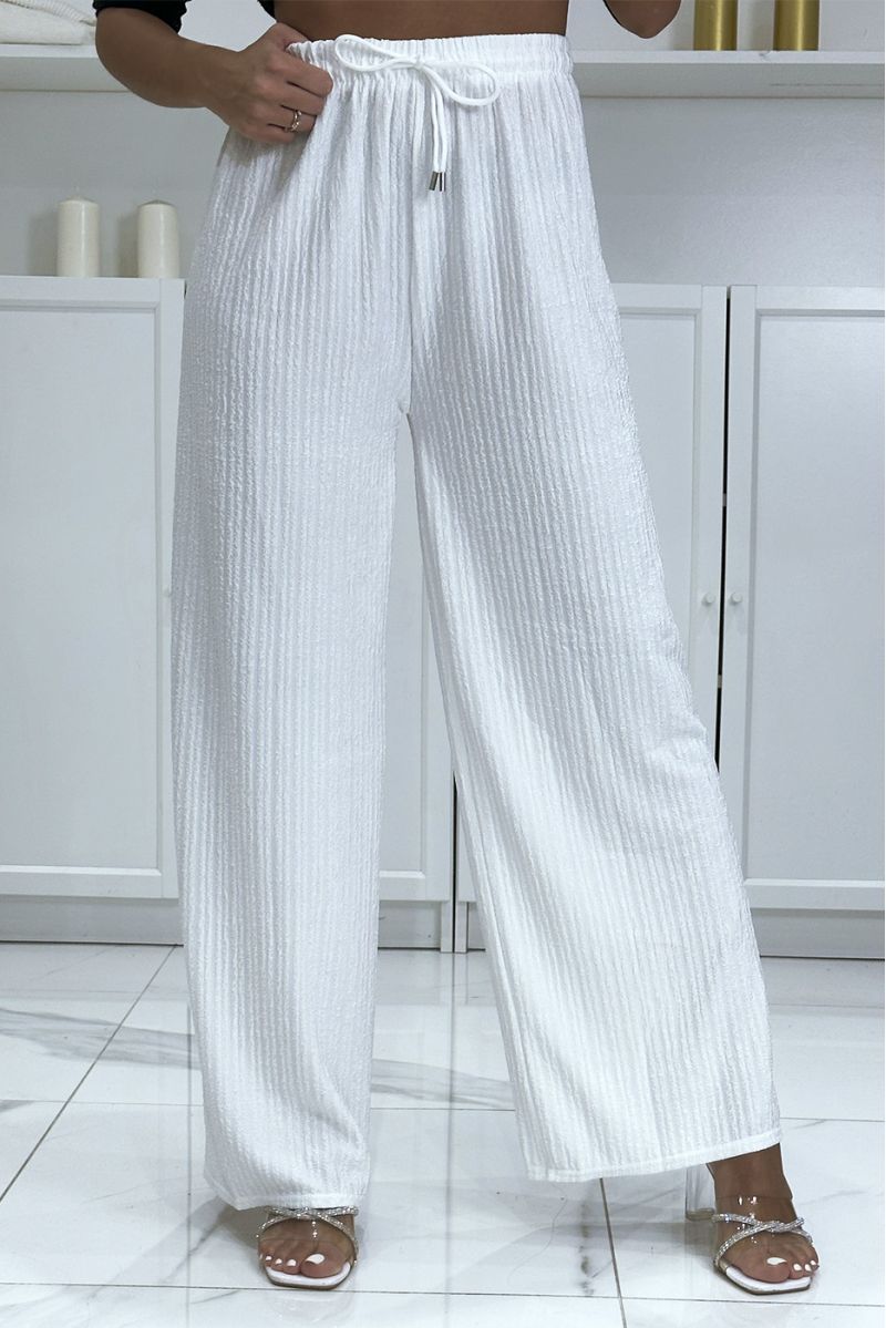 Trendy en chique witte palazzo broek - 2