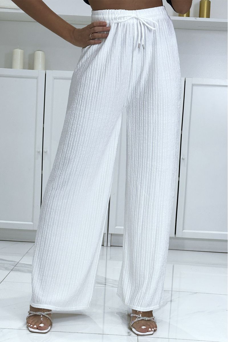 Trendy en chique witte palazzo broek - 3
