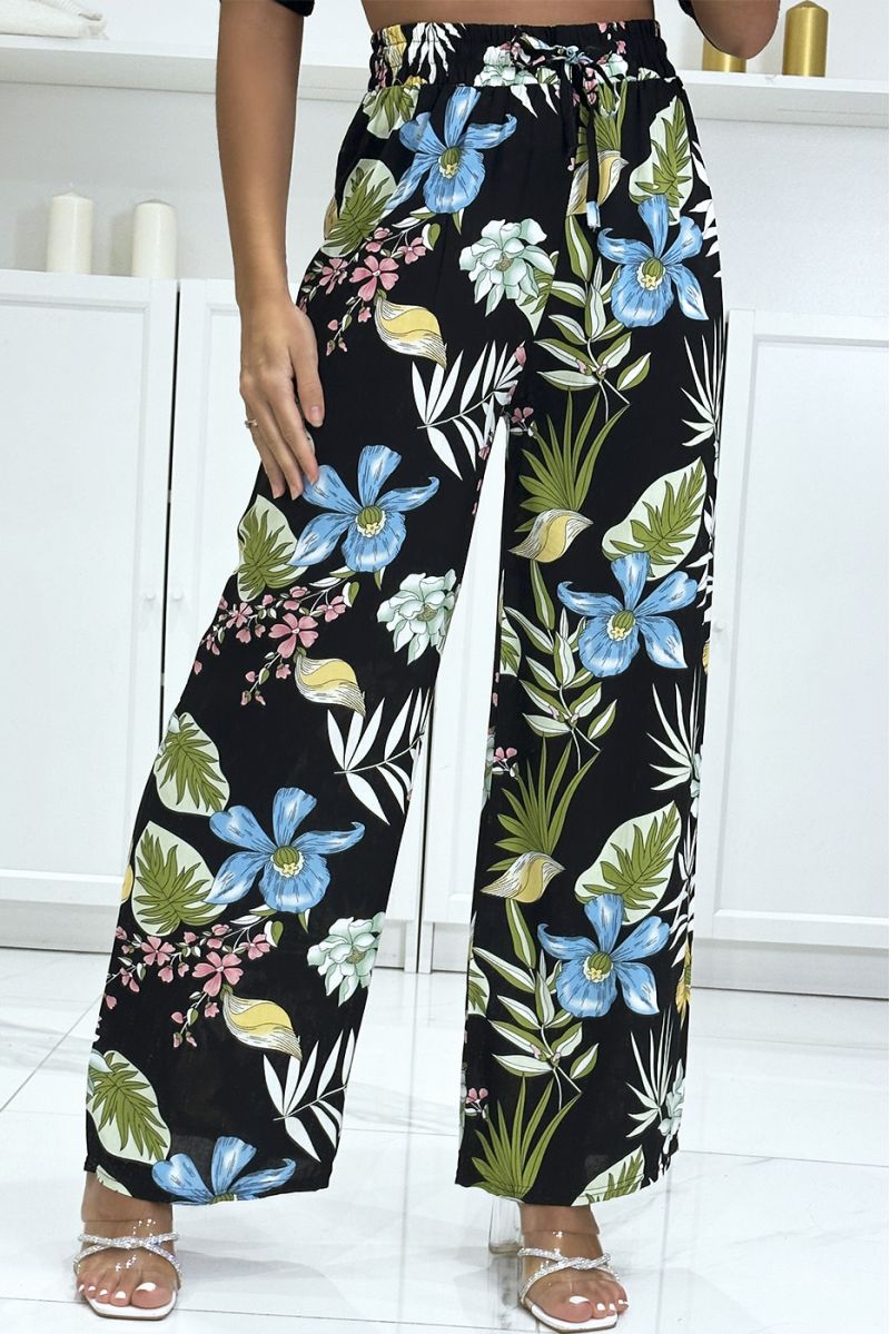 Pantalon palazzo noir tendance et chic - 3