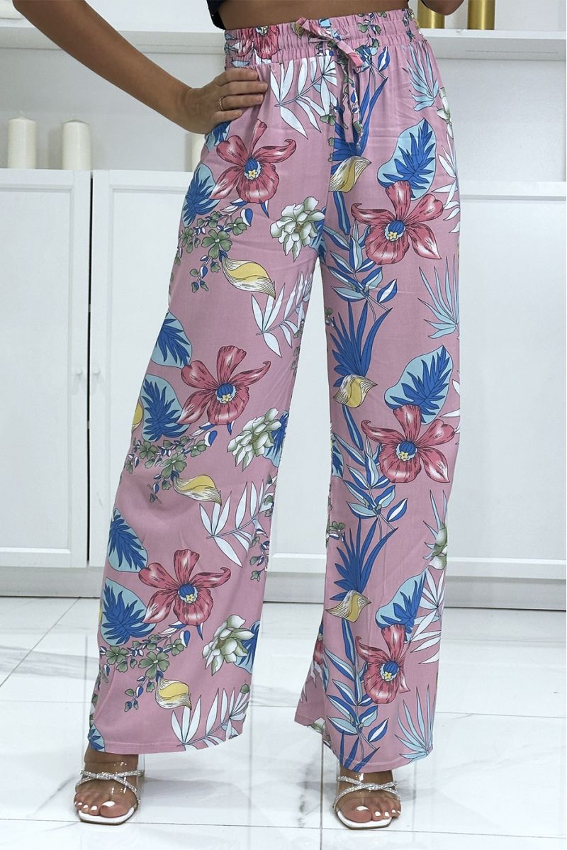 Trendy and chic pink palazzo pants - 2