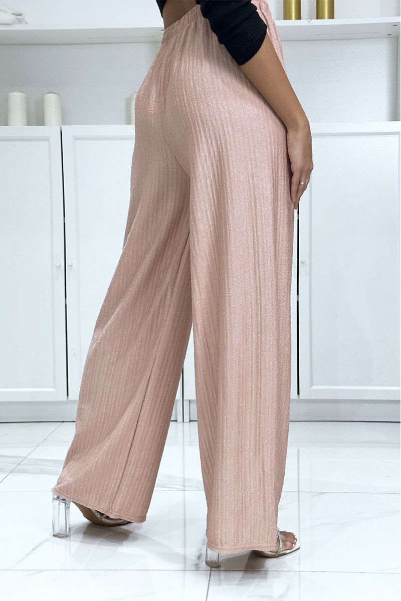 Trendy and chic pink palazzo pants - 1