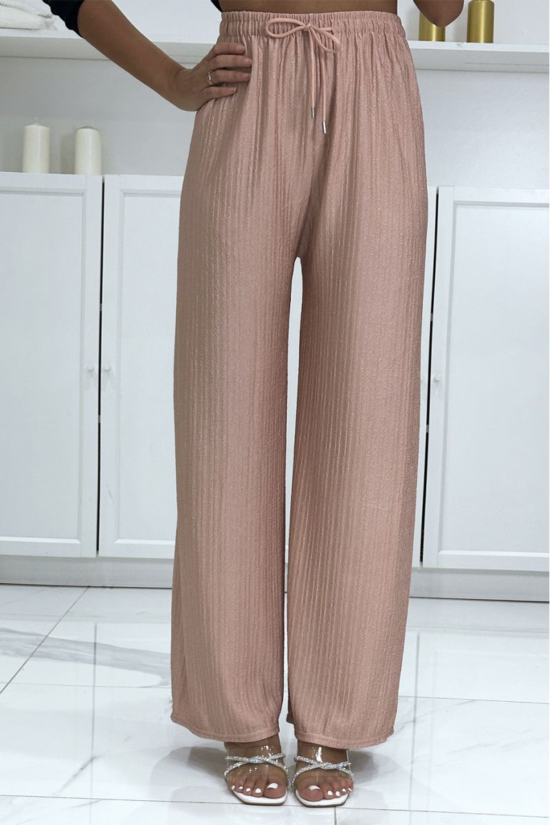 Trendy and chic pink palazzo pants - 3