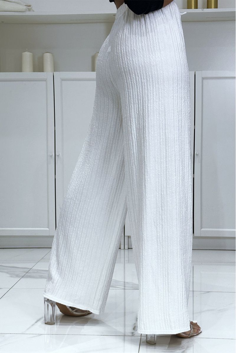 Pantalon palazzo blanc tendance et chic - 1
