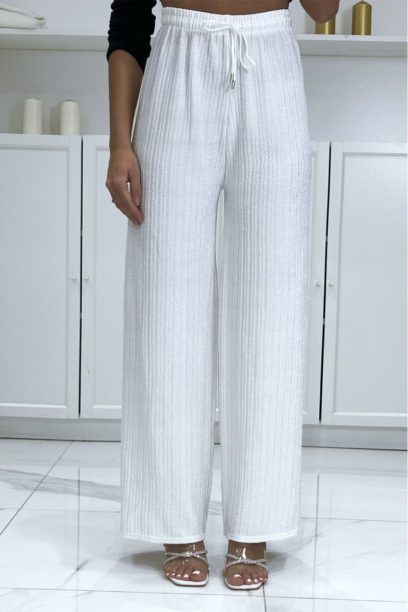 Pantalon palazzo blanc tendance et chic - 2