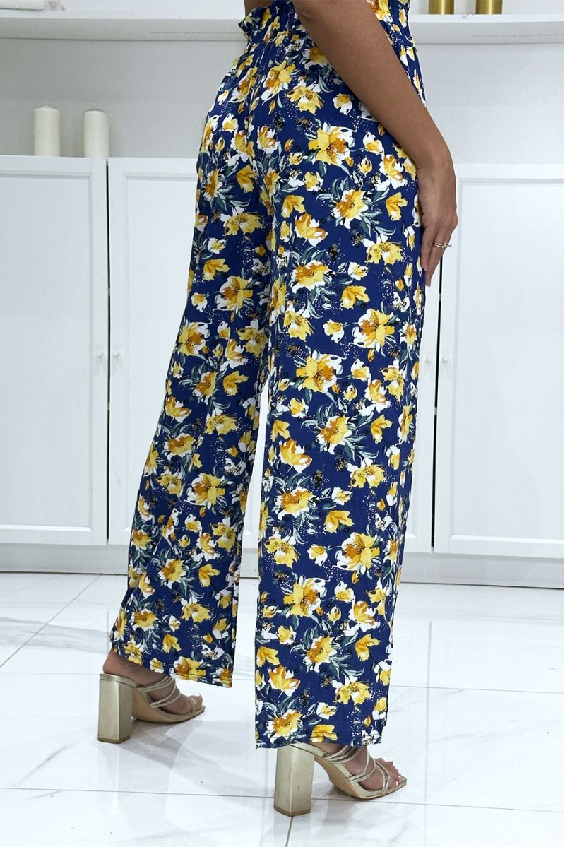 Royal floral cotton palazzo trousers - 2