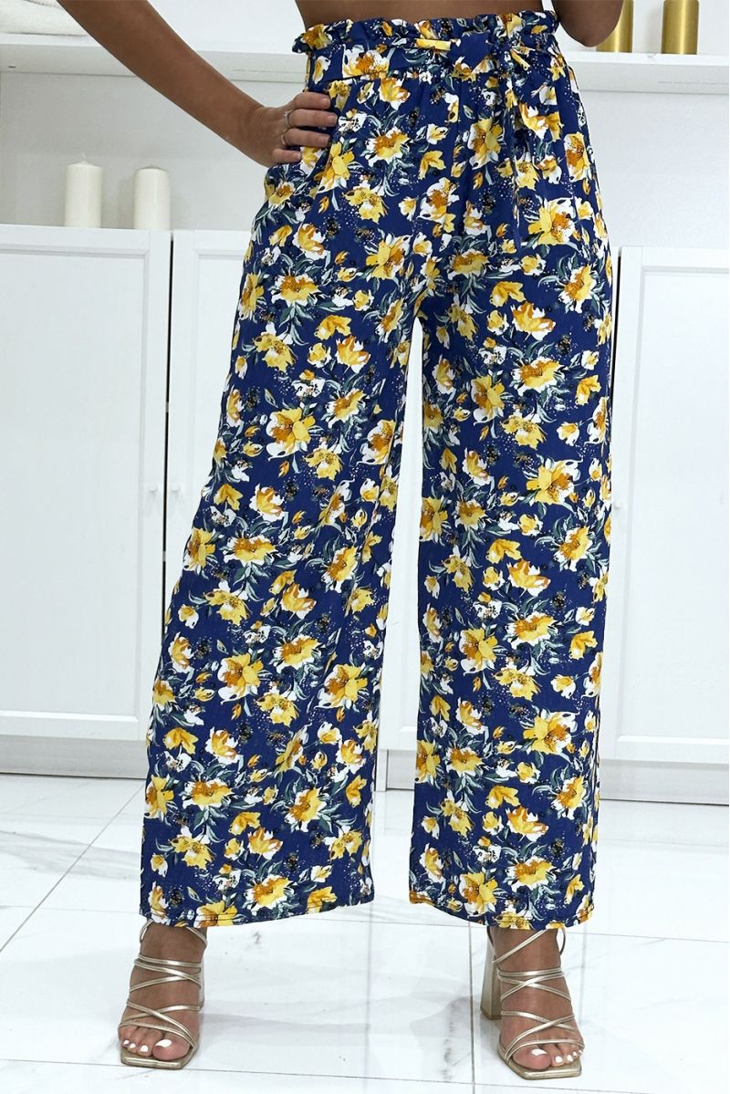 Royal floral cotton palazzo trousers - 3