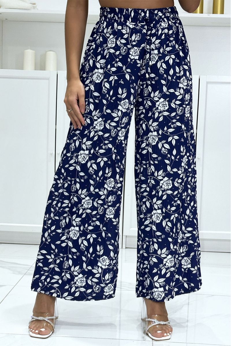 Royal pleated palazzo pants with very trendy floral pattern - 2