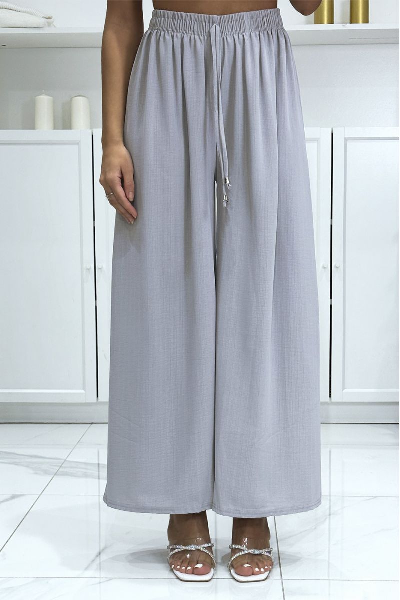 Very trendy plain gray palazzo pants - 2