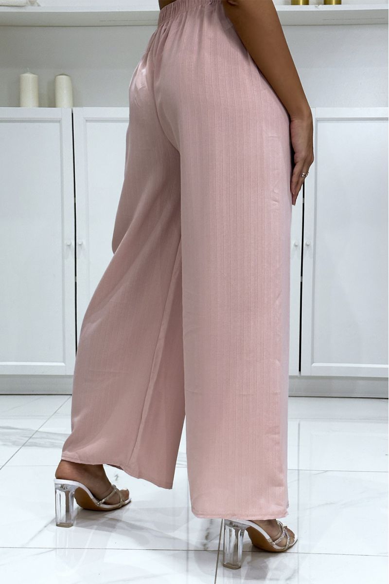 Very trendy plain pink palazzo pants - 1