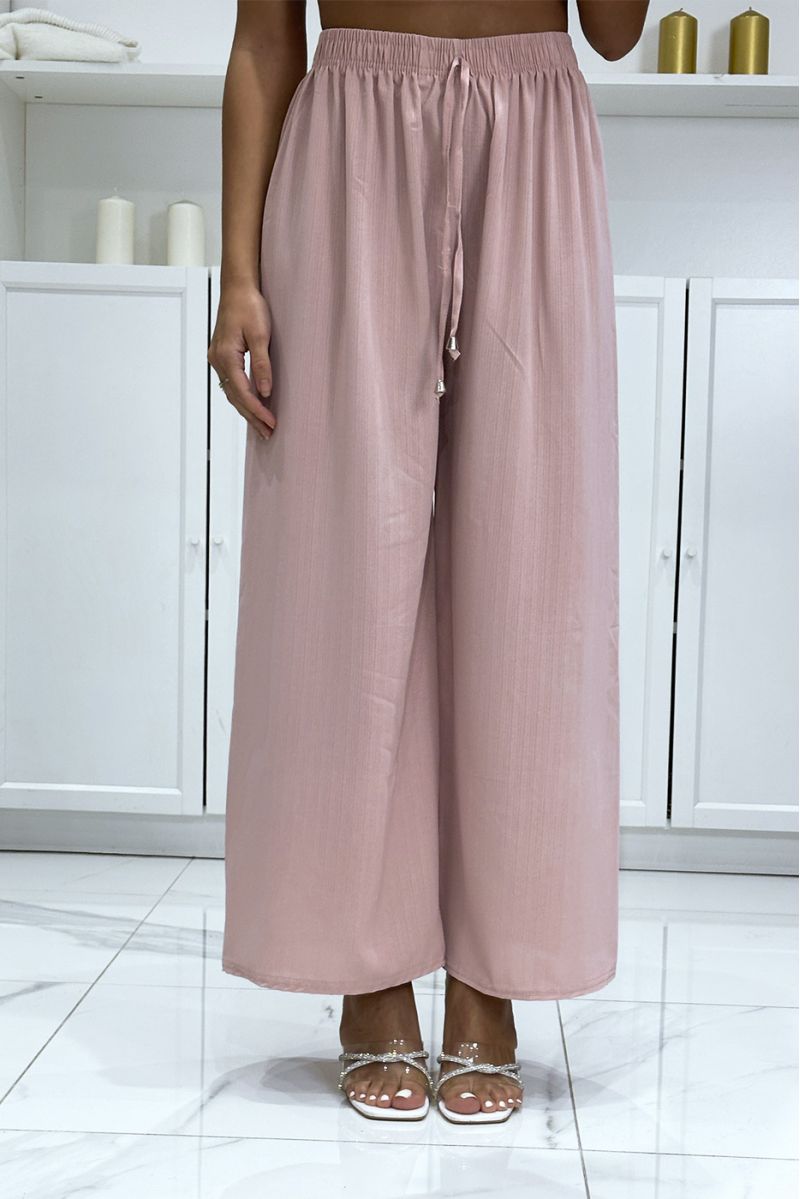 Very trendy plain pink palazzo pants - 2