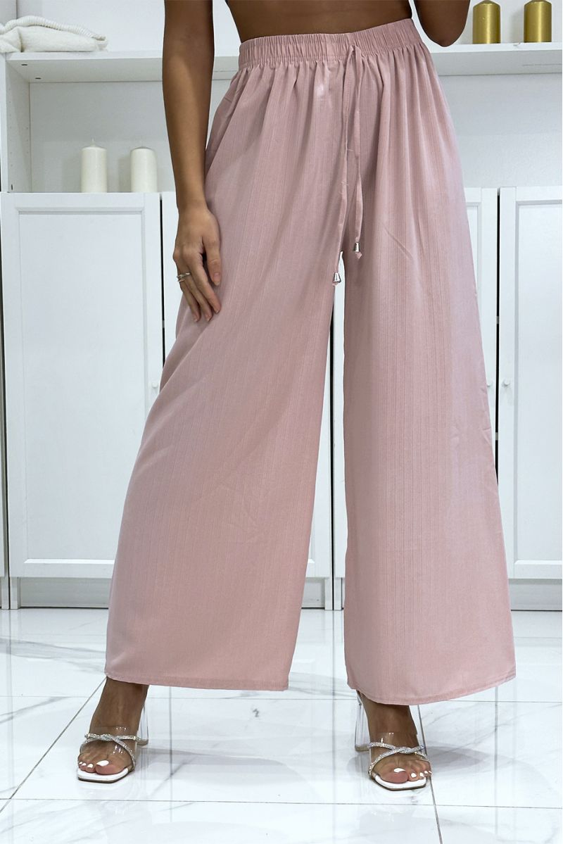 Very trendy plain pink palazzo pants - 3