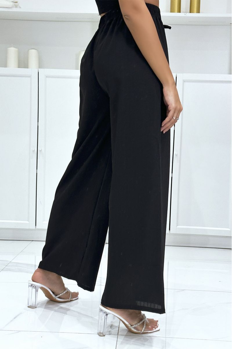 Very trendy plain black palazzo pants - 1