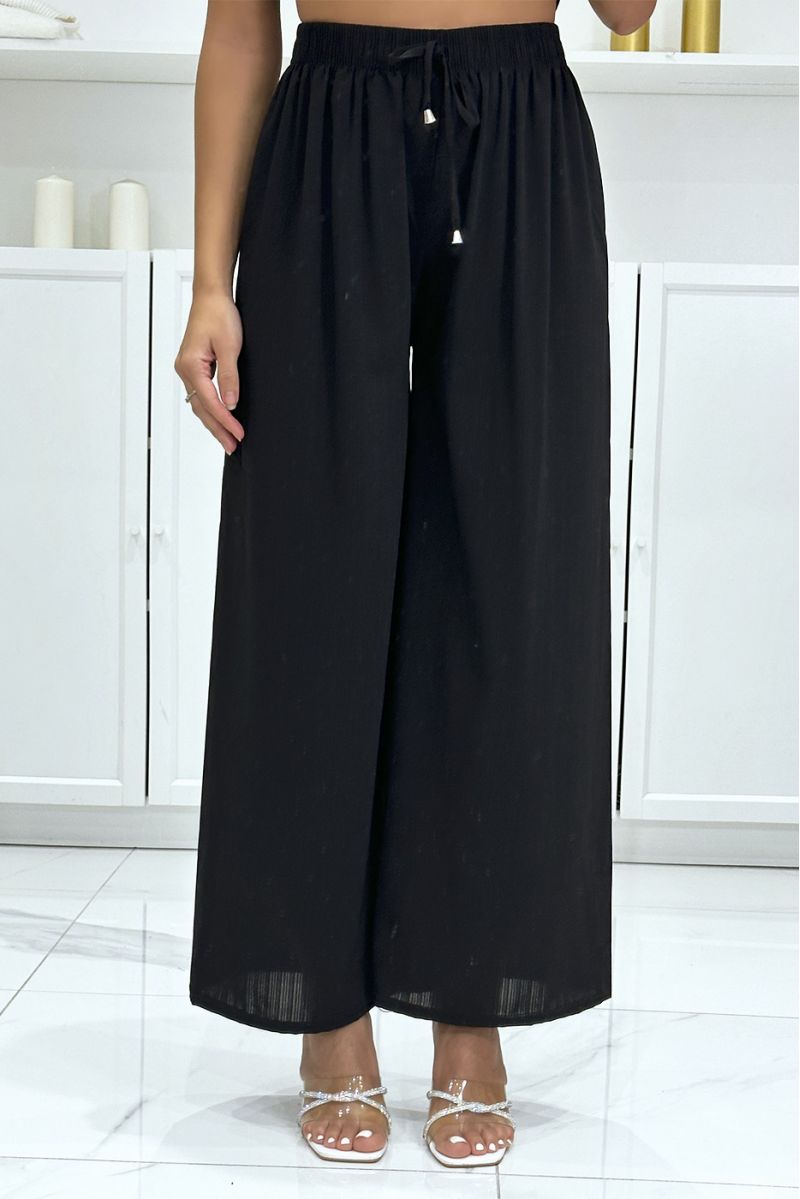 Very trendy plain black palazzo pants - 2