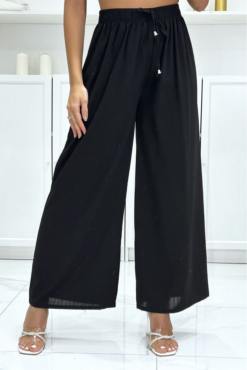 Very trendy plain black palazzo pants - 3